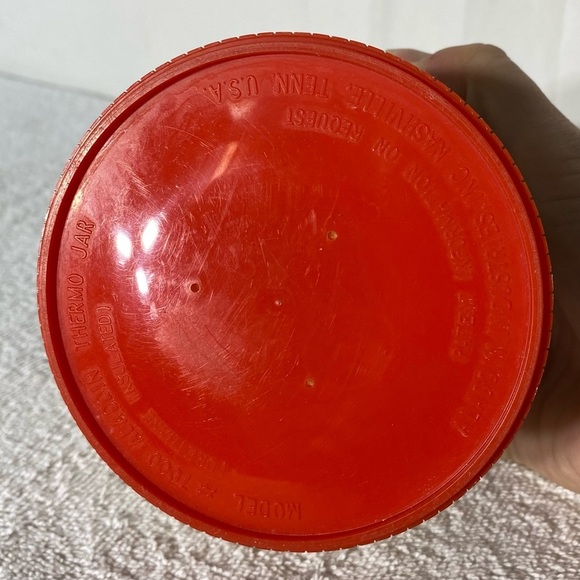 Vintage Aladdin Cream Orange Small Travel Thermos - Picture 6 of 14